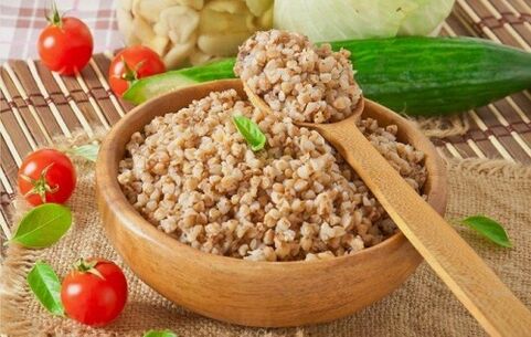 Buckwheat peel and vegetables for weight loss