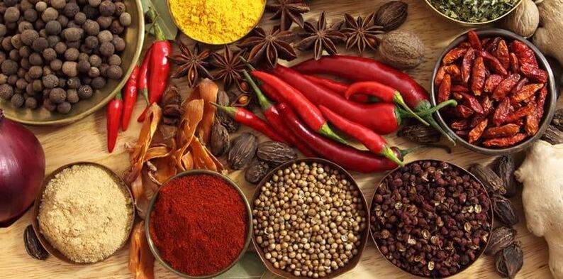 During a diet for pancreatitis, it is necessary to remove spices and spices from the diet
